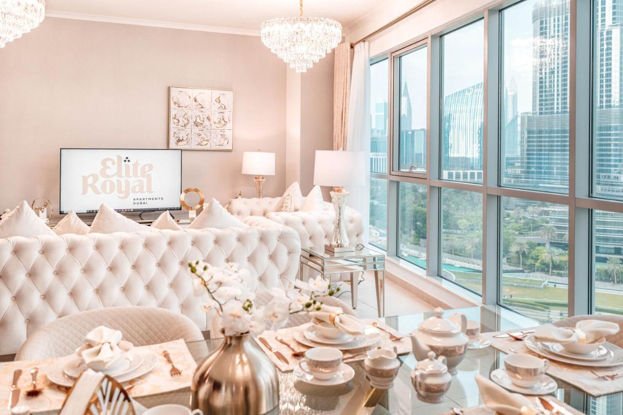 Elite Royal Apartment - Full Burj Khalifa & Fountain View - Emperor دبي المظهر الخارجي الصورة